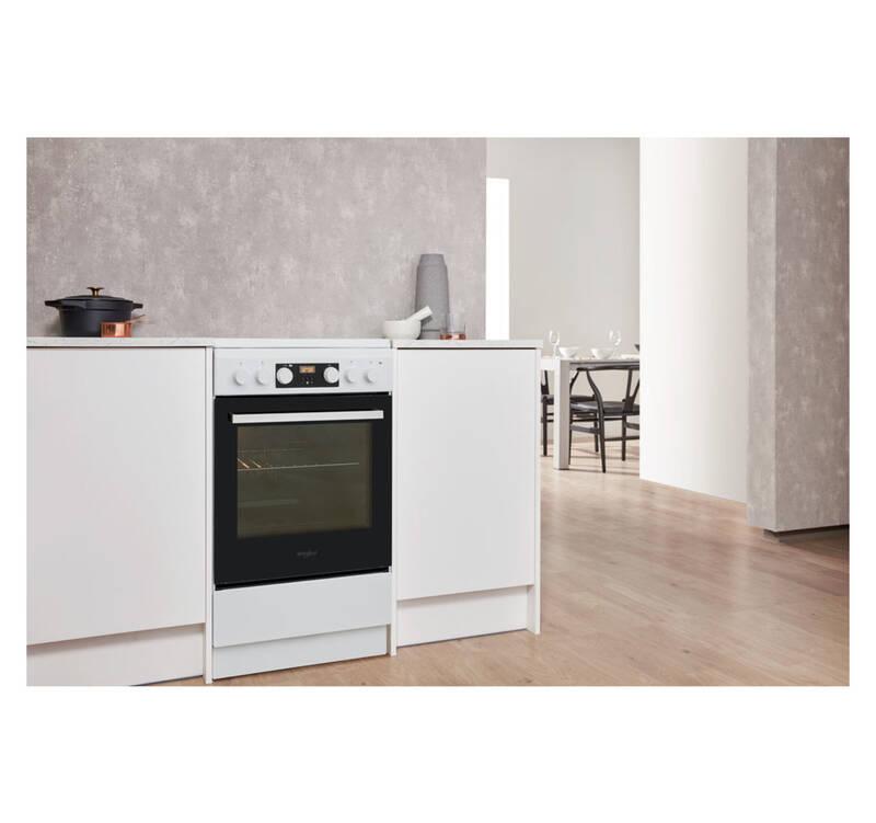 Sklokeramický sporák Whirlpool WS5V8CCW E  bílý